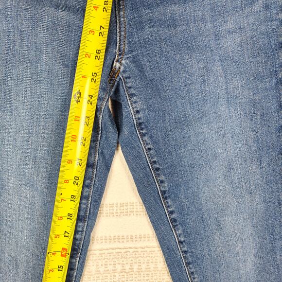 Loft Medium Wash Button Fly Modern Crop Jeans Size 8 Excellent - Picture 5 of 9